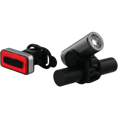 Kit d'eclairage LED velo rechargeable avant-arriere Urban Moov - TNB