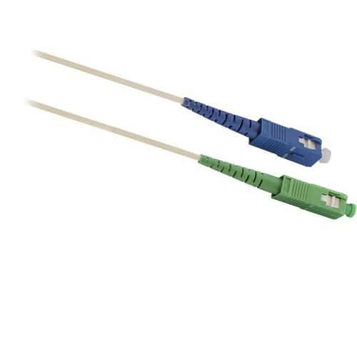 Cable fibre optique SC-APC vers SC-APC - Blanc - TNB