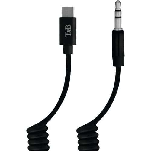 Kabel USB-C naar jack 3,5 mm gedraaid - T'nB