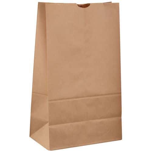 Sac caba en papier kraft brun avec soufflet - Lot de 1000 - Matfer Flo