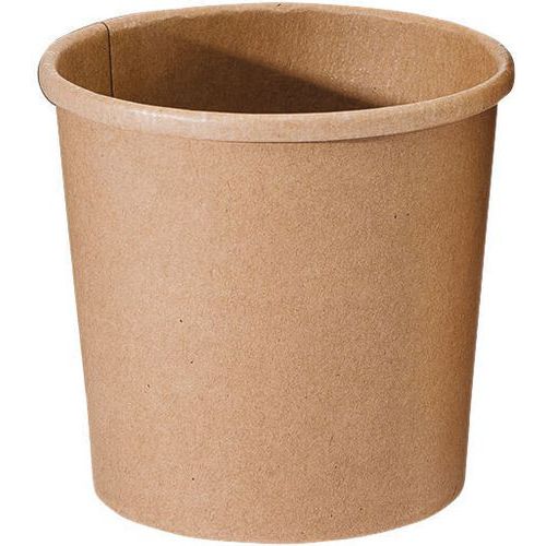 Pot à soupe rond en carton brun - Lot de 500 - Matfer Flo