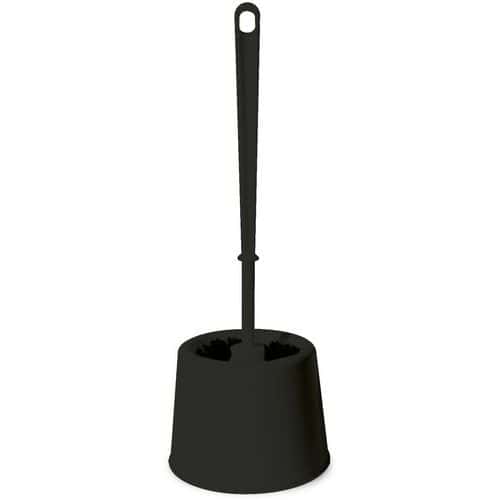 Pot boule et brosse WC - Noir - Arvix