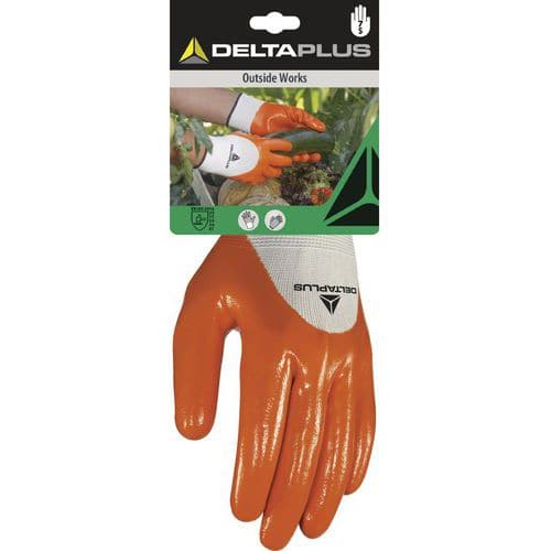 Gants tricot polyester - enduction nitrile paume doigts et mi-dos