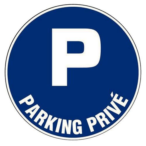 Rond gebodsbord - Parking Franstalig - Hard