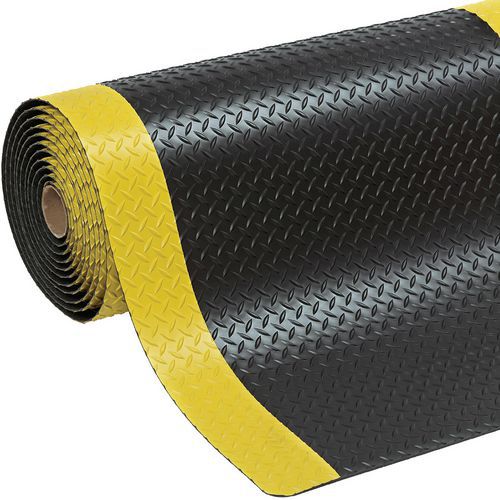 Tapis antifatigue Cushion Trax® L 122 - Noir jaune - Notrax