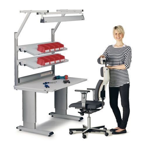 Antistatische en verstelbare werkbank WB - Breedte 150 cm