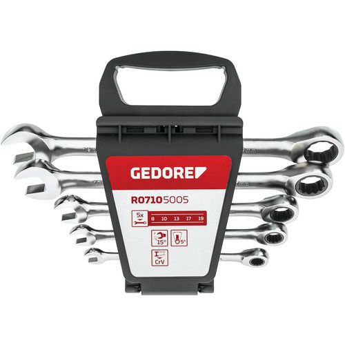 Ringratelsteeksleutelset metrisch R0710 - GedoreRed