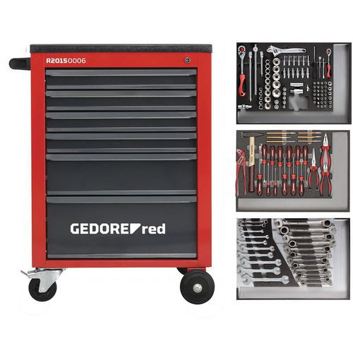 Servante Mechanic composée d'outils 129 pièces R21560004 - GedoreRed