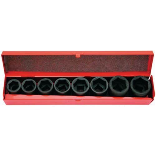 Coffret de 8 douilles chocs 3/4'' de 24 a 36 mm