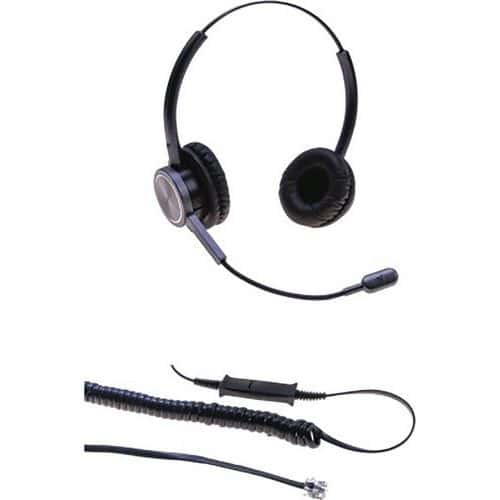 Hoofdtelefoon Binaural met Flex ruisonderdrukking microfoon DACOMEX