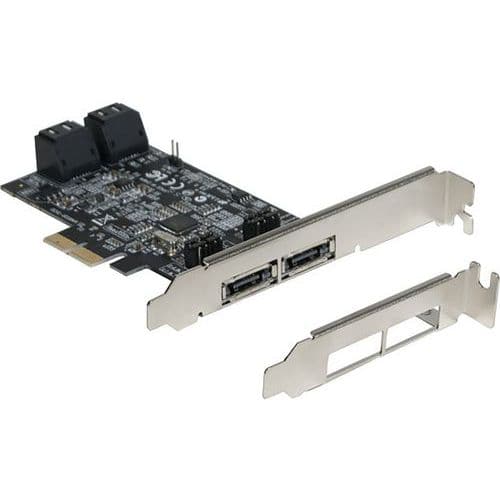 Carte pcie sata iii 6GBPS 4 ports internes et 2 esata ext