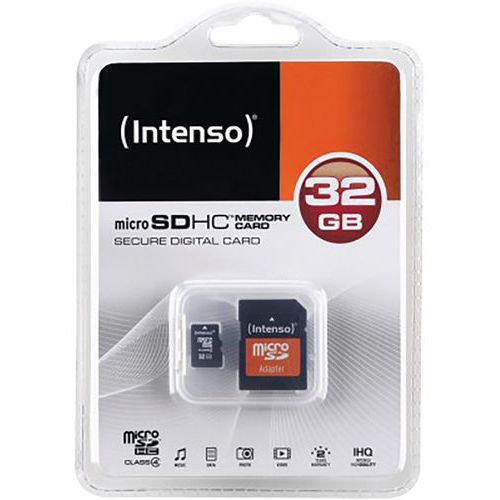 Kaart MicroSDHC - 32 GB klasse 4 INTENSO