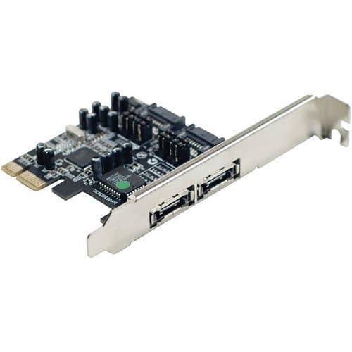 Carte SATA II PCI-Express 2 canaux 4 ports int./ext.