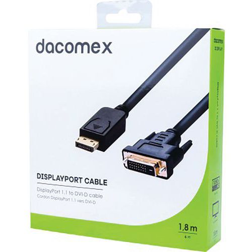 Kabel DisplayPort 1.1 naar DVI-D- 1,8 m DACOMEX