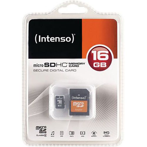 Carte MicroSDHC Class 4 - 16Go INTENSO