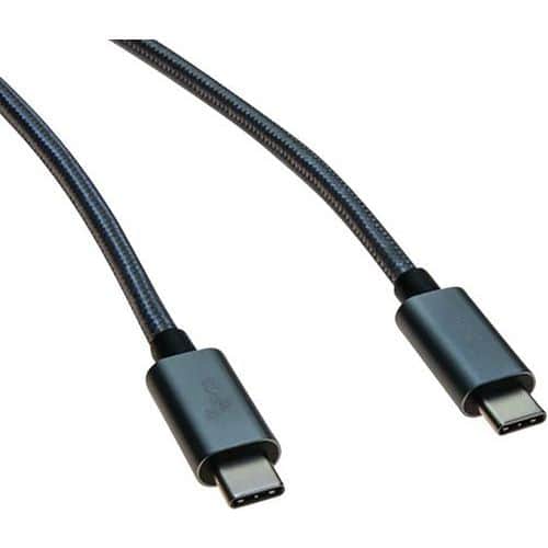 Kabel USB 3.1 Gen2 Type-C en Type-C zwart - 1 m