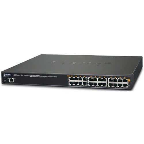 Injecteur Planet HPOE-1200G 12 p gigabit poe 802,3at 360W