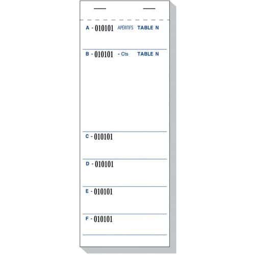 Bloc autocopiant brasserie triplicata - Lot de 50 - Matfer Flo