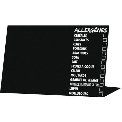 Chevalet avec inscription allergènes - Lot de 10 - Matfer