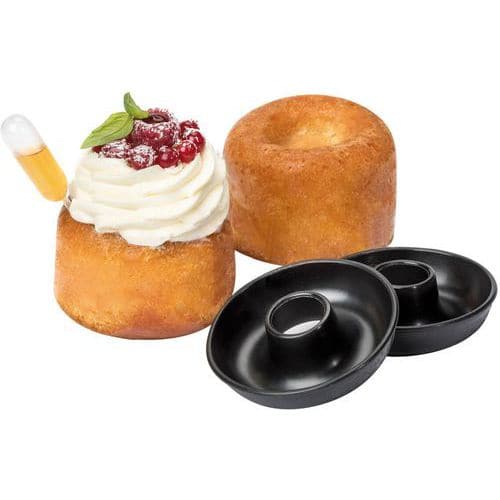 Moule à savarin ouvert bord roulé Exoglass - Lot de 12 - Matfer