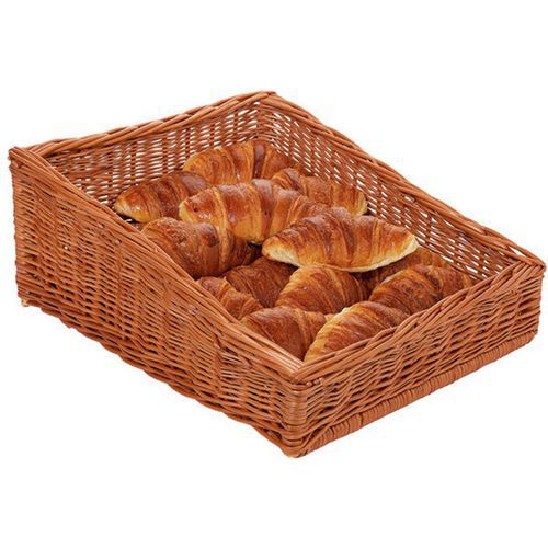 Brood/croissant maand hellend van gelakt rieten vlechtwerk - In Situ