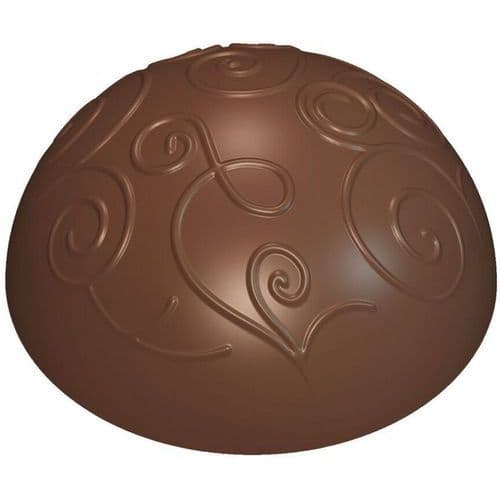 Plaque chocolat pour 28 dômes décor arabesque - Matfer