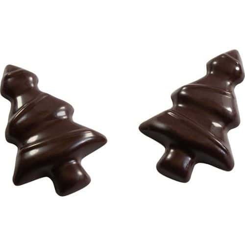 Chocoladeplaat voor 12 mini kerstboom - Matfer