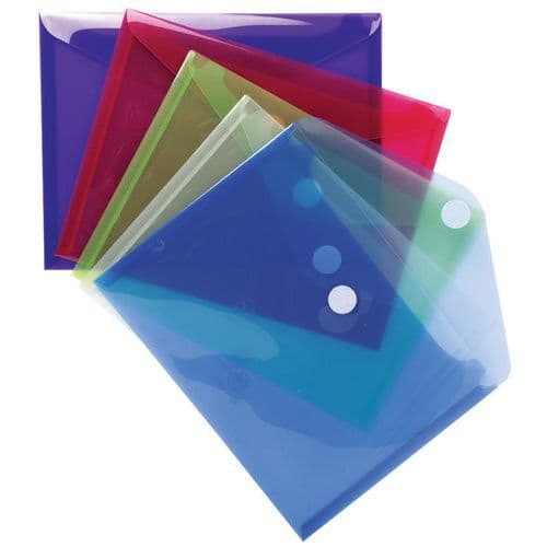 Showtas Envelop PP met klittenband sluiting 24x18cm A5 Pak van 5