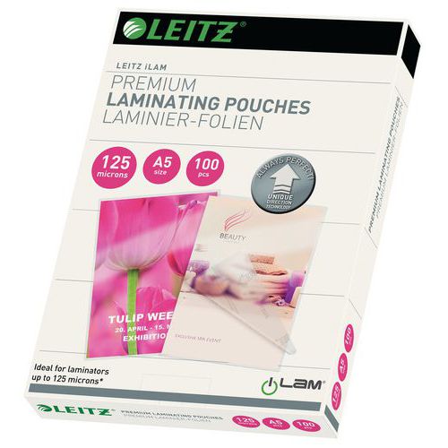 Pochettes de plastification A5 UDT - 125 µm - Pack de 100 - Leitz