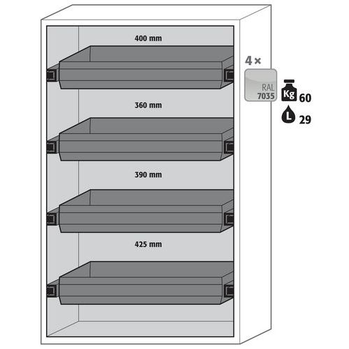 Armoire S-CLASSIC90 Maintien de porte - 1968x1196mm - Asecos