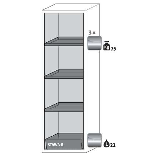 Armoire S-CLASSIC90 - Bac de rétention - 1968x596mm - Asecos