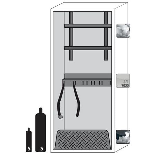 Armoire pour bouteilles de gaz G-CLASSIC-30 gris RAL 7035 - asecos