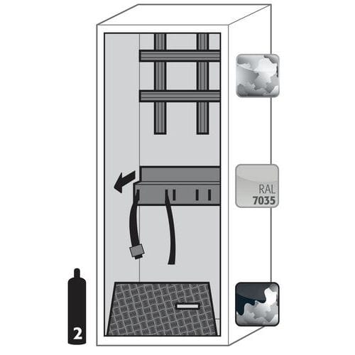 Gasflessenkast G-ULTIMATE-90 - Standaard - 598mm - Asecos