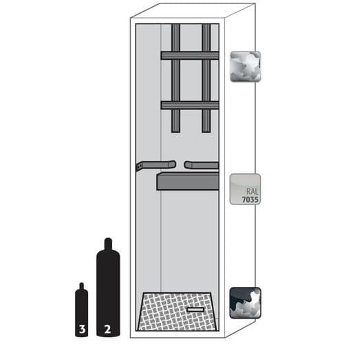 Gasflessenkast G-ULTIMATE-90 - 2x5L - standaard - 598mm - Asecos