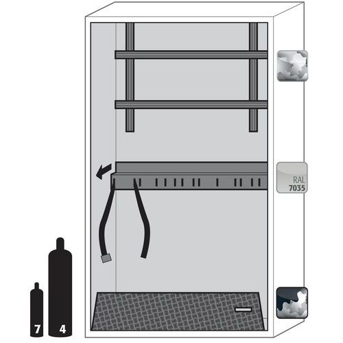 Gasflessenkast G-ULTIMATE-90 - Standaard - 1198mm - Asecos