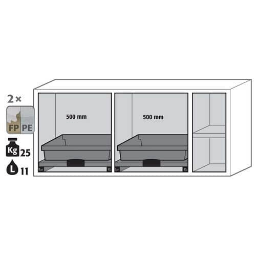 Armoire sous paillasse pour acids/bases SL-CLASSIC-UB Gris  - asecos