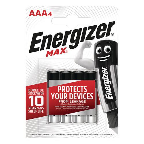 Pile Max AAA - Lot de 4 - Energizer