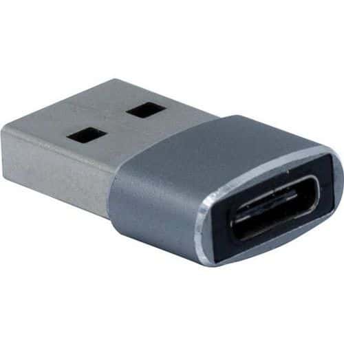 Adaptateur slim USB 2.0 A mâle - Type-C femelle - Dacomex