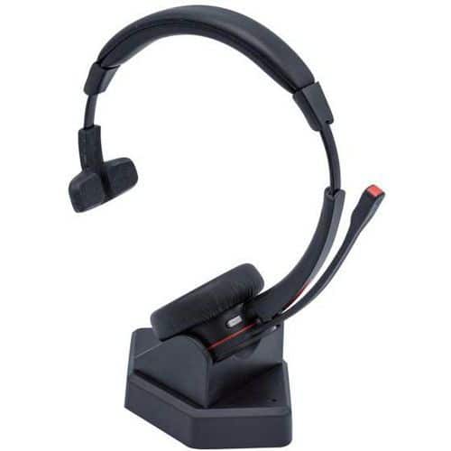 Casque UC sans fil BlueTooth Monaural + socle USB-A - Dacomex