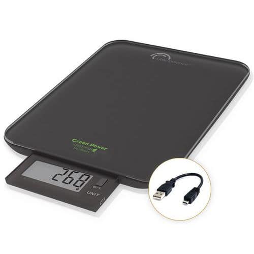 Brieven- en pakketweegschaal 10 kg/1 g met oplaadbare batterij - Lb Office