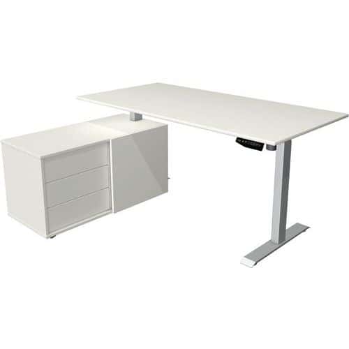 Bureau compleet Move 1, zilver, memory functie, B180xD80 /B102xD50 cm