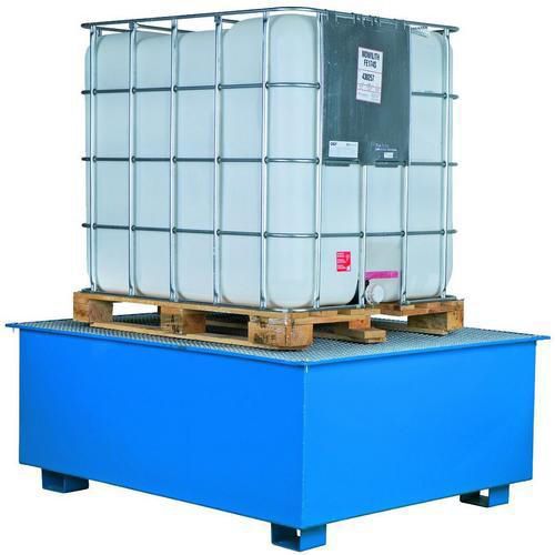 Palette de rétention pour 1 conteneur IBC 1100 l