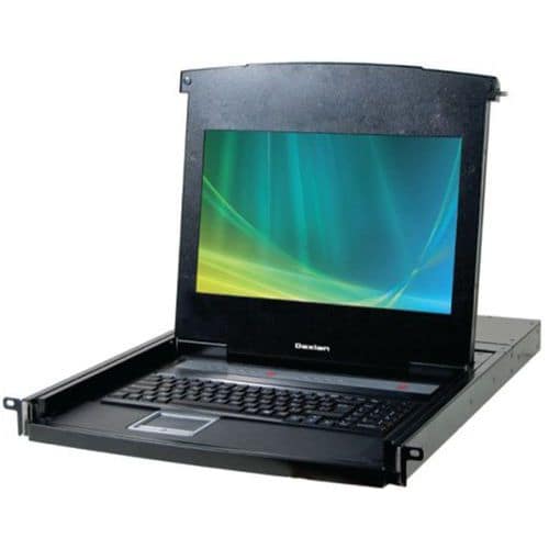 Console LCD 18,5 1080P FULL HD 8P KVM VGA/USB +Cable DEXLAN