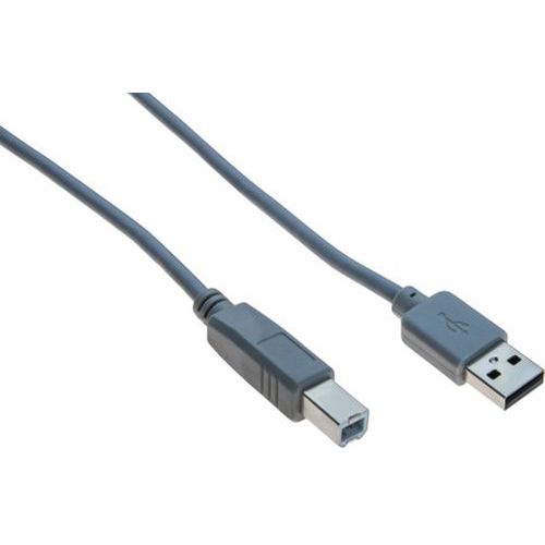 Cordon USB 2.0 A et B gris - 3,0 m