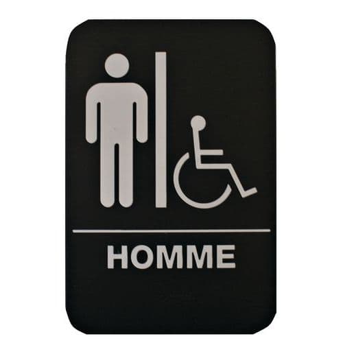 Pictogram Herentoilet - hard PVC - Zwart