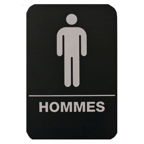 Pictogram Herentoilet - hard PVC - Zwart