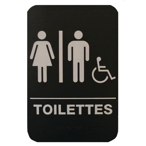 Pictogram Gemengde toiletten - hard PVC