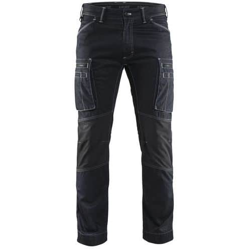 Service Werkbroek Denim stretch 1459 - marineblauw/zwart