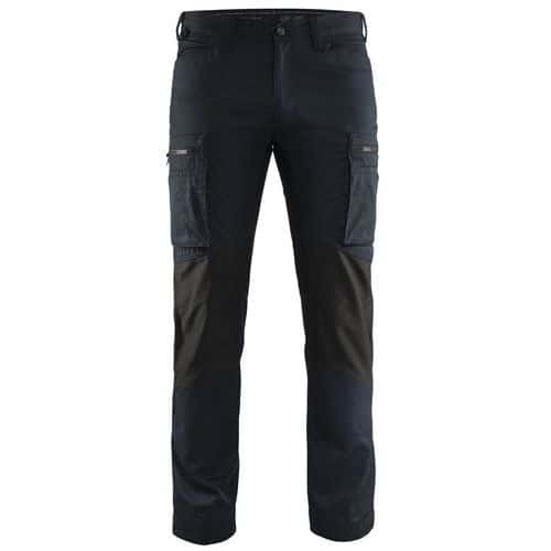 Pantalon services stretch marine foncé/noir