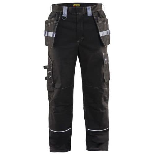 Pantalon artisan retardant flamme noir/gris